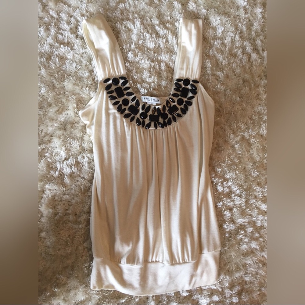 White House Black Market Beaded Top
